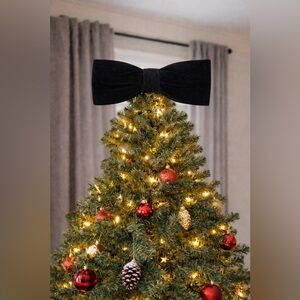 NWT large Christmas tree bow 24” black Xmas holiday